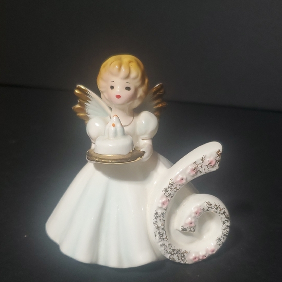 Josef Original sAngel Figurine with Candle Number 6 - Picture 1 of 5